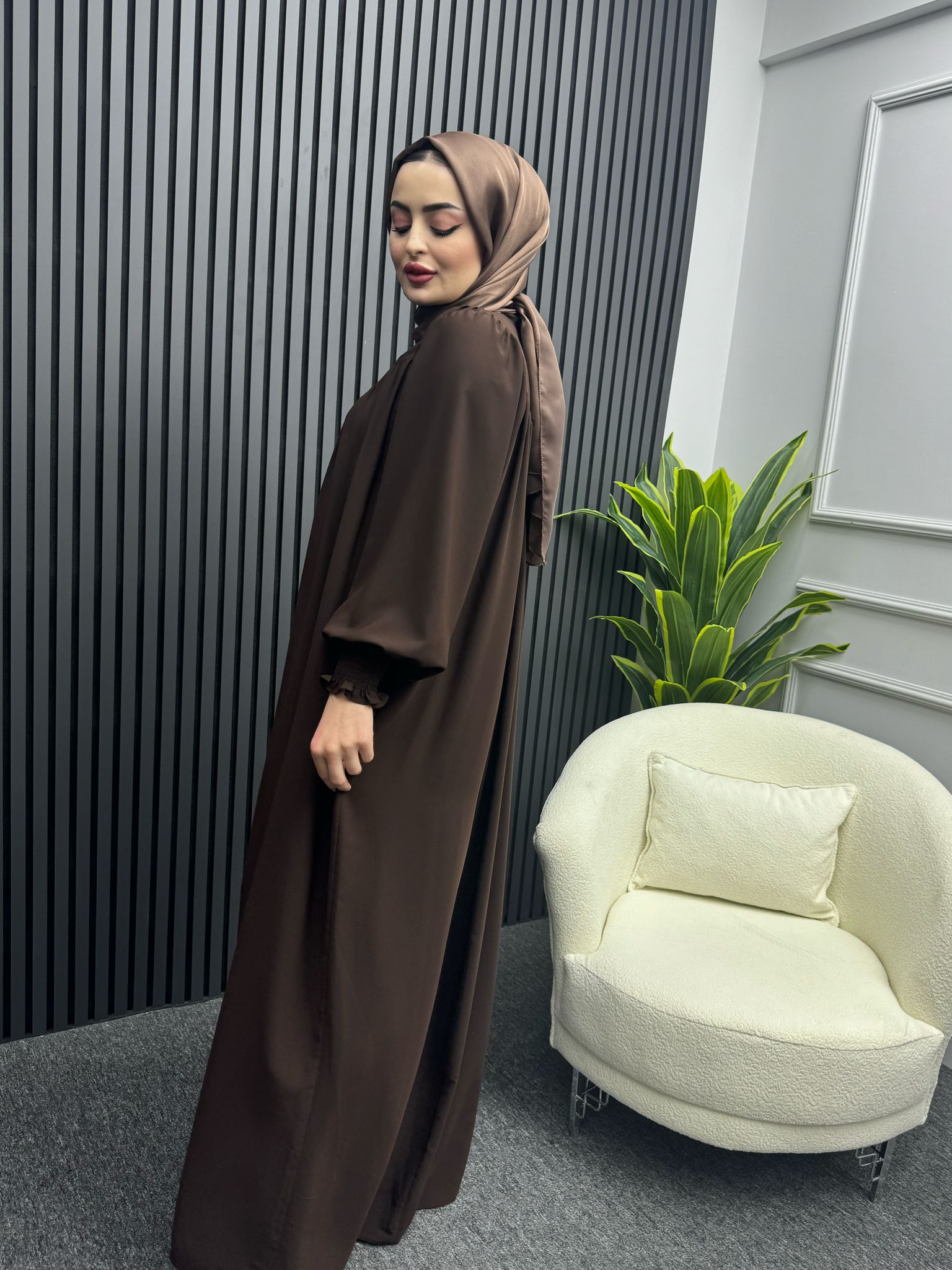 Nida Elbise kahvrengi